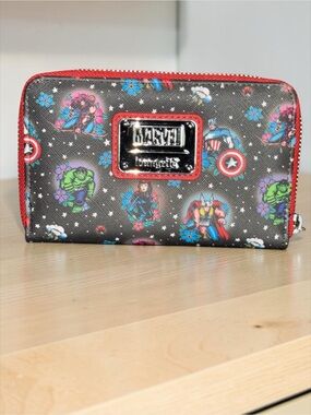 Loungefly Marvel Avengers Tattoo Zip Around Wallet
